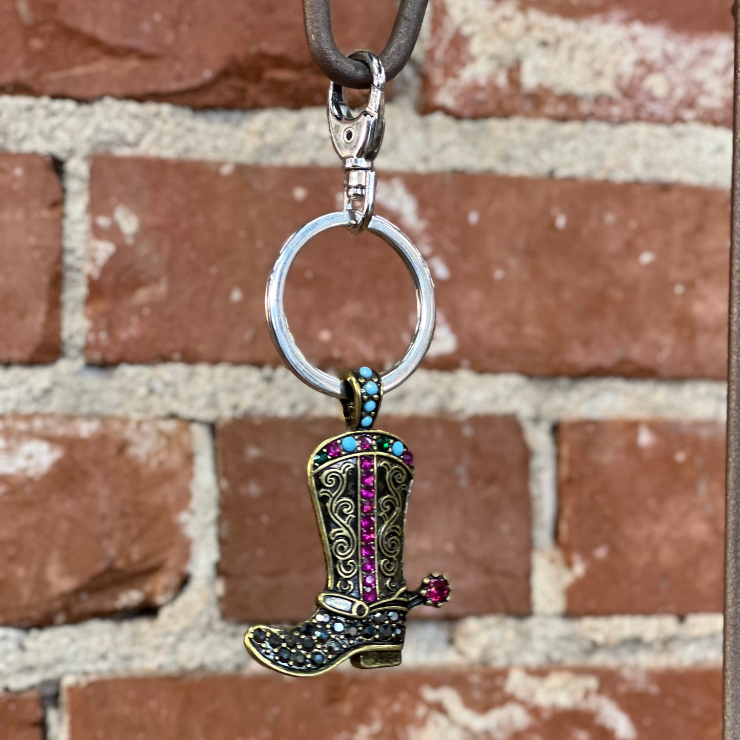 Jeweled Boot Keychain