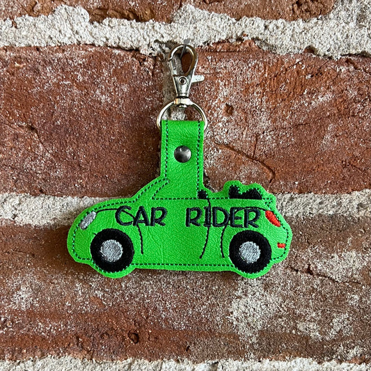 Car Rider Backpack Keychain