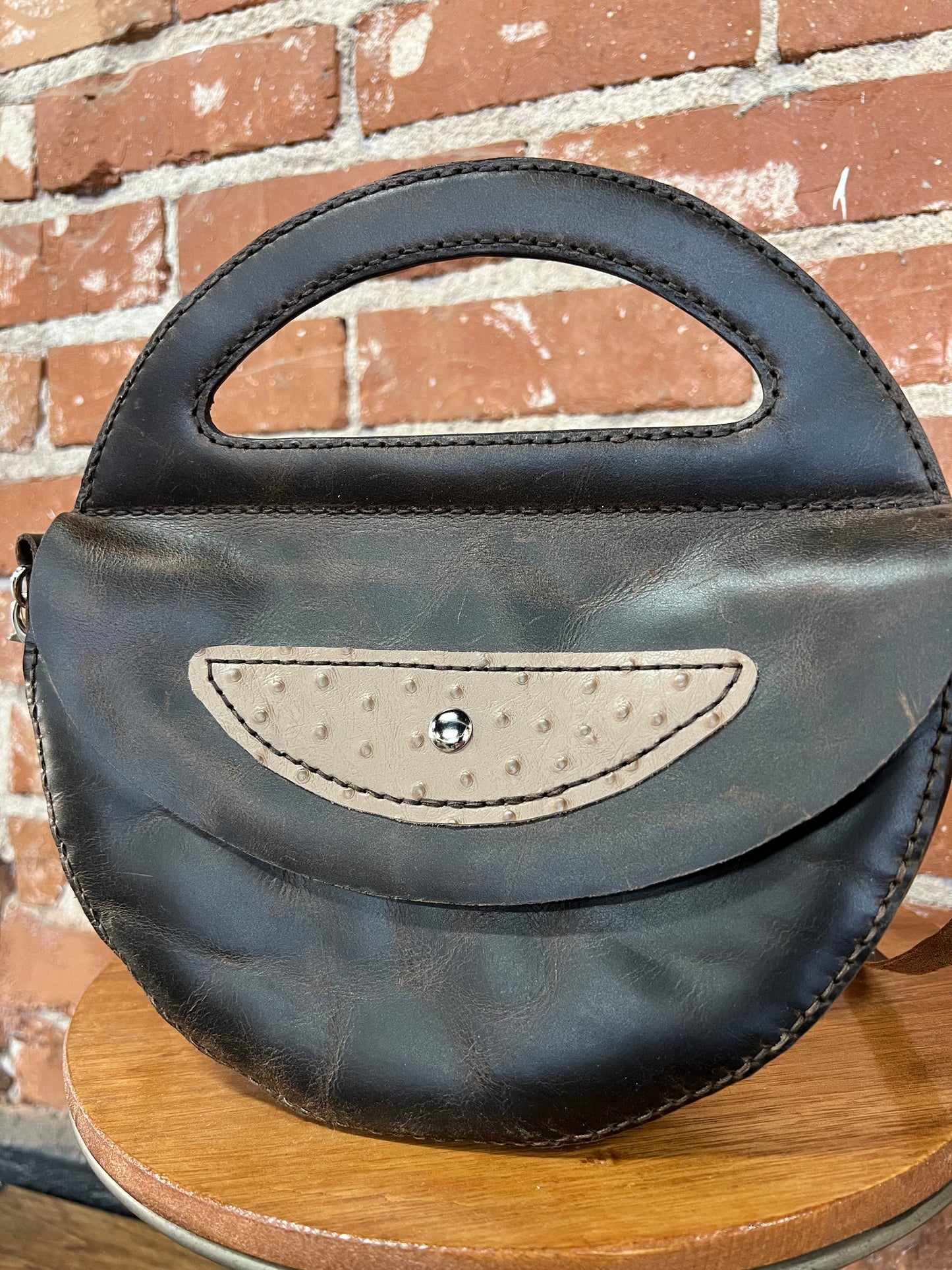 Handmade Leather Round Purse