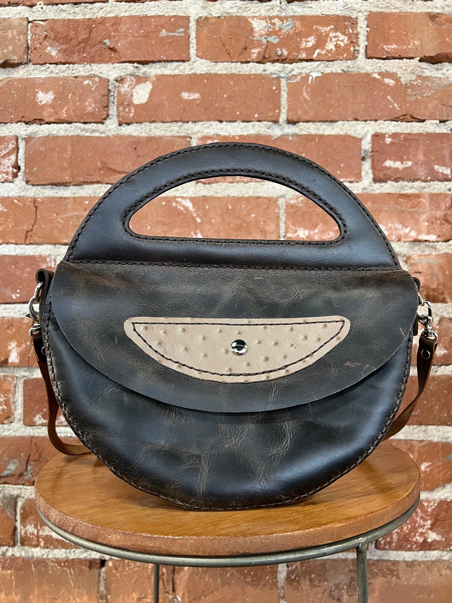 Handmade Leather Round Purse