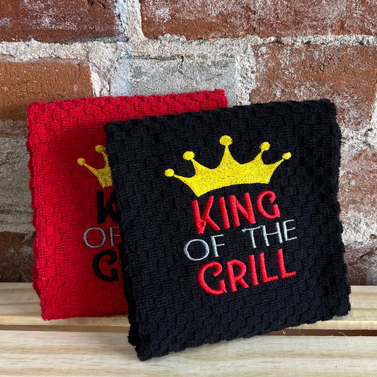 King of the Grill Embroidered Terry Towel