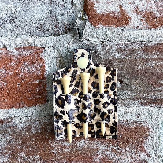 Animal Print Golf Tee Caddy