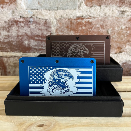 Eagle/Flag Aluminum Wallet